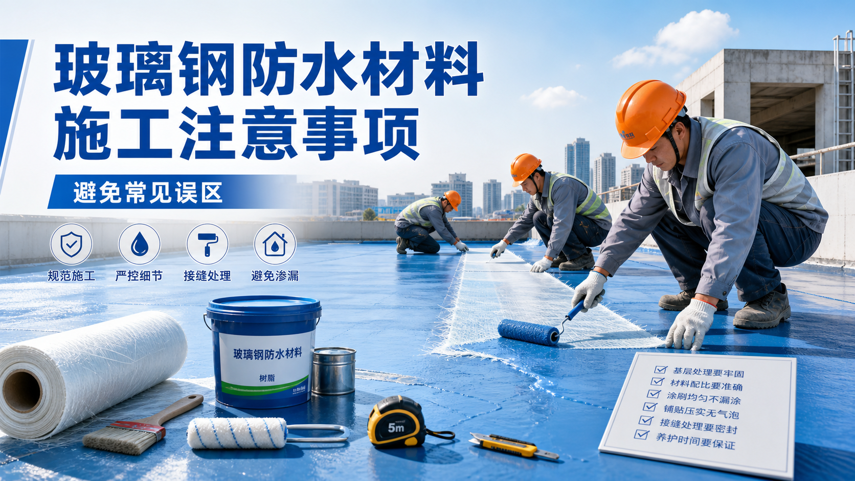 玻璃钢防水材料施工注意事项，避免常见误区 岳阳 版